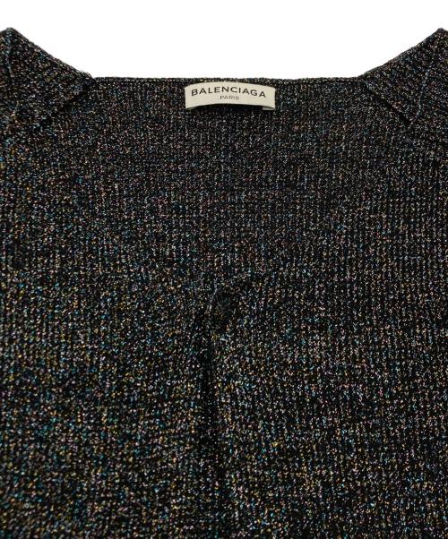 BALENCIAGA（バレンシアガ）BALENCIAGA (バレンシアガ) 変形ラメニットカーディガン ブラック サイズ:SIZE 38の古着・服飾アイテム