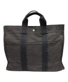 HERMES（エルメス）の古着「エールラインMMトートバッグ」｜ブラック×グレー