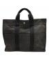 HERMES (エルメス) エールラインMMトートバッグ ブラック×グレー：18000円