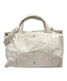 JIL SANDER NAVY（ジルサンダー ネイビー）の古着「レザートートバッグ」｜ホワイト
