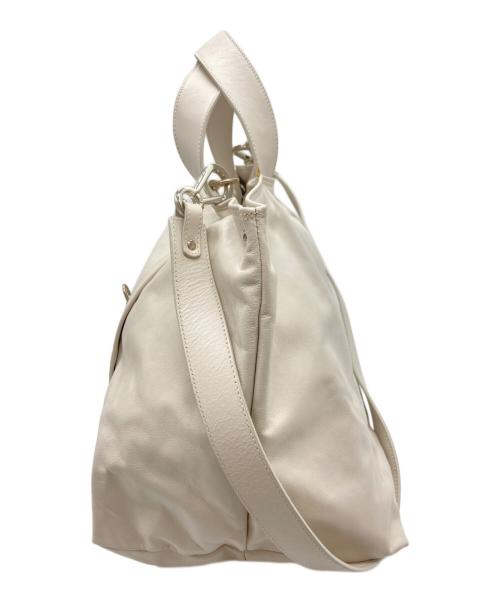 JIL SANDER NAVY（ジルサンダー ネイビー）JIL SANDER NAVY (ジルサンダー ネイビー) レザートートバッグ ホワイト サイズ:実寸サイズをご参照下さい。の古着・服飾アイテム