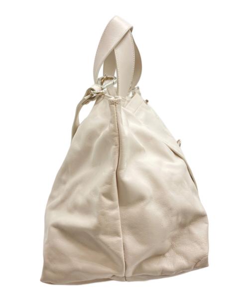 JIL SANDER NAVY（ジルサンダー ネイビー）JIL SANDER NAVY (ジルサンダー ネイビー) レザートートバッグ ホワイト サイズ:実寸サイズをご参照下さい。の古着・服飾アイテム