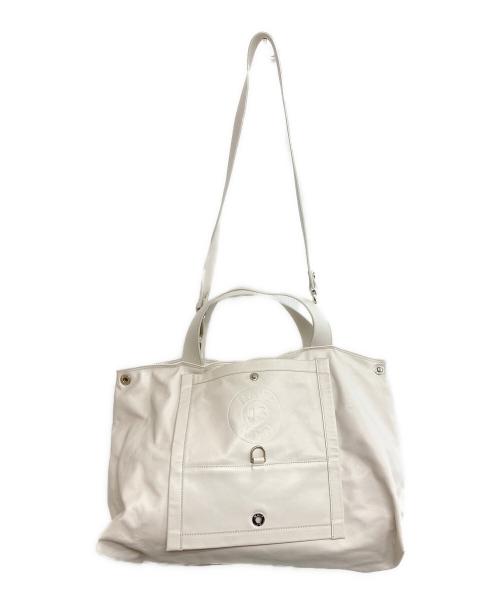 JIL SANDER NAVY（ジルサンダー ネイビー）JIL SANDER NAVY (ジルサンダー ネイビー) レザートートバッグ ホワイト サイズ:実寸サイズをご参照下さい。の古着・服飾アイテム