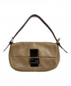 FENDIフェンディ）の古着「オールレザーワンショルダーバッグ」｜ブラウン