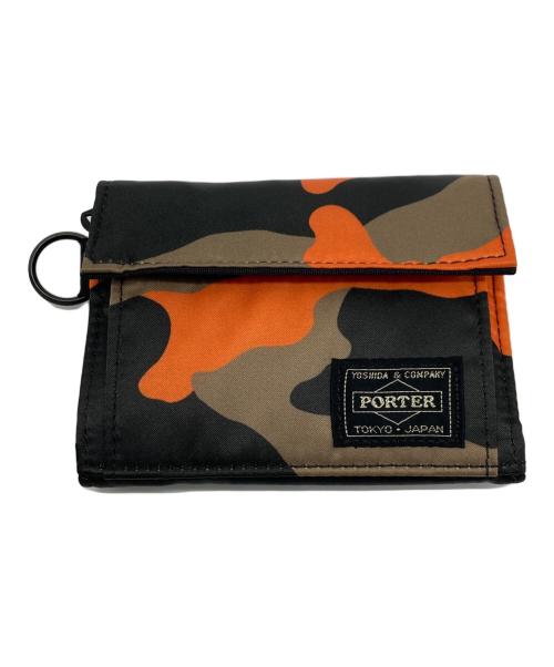 PORTER（ポーター）PORTER (ポーター) PS CAMO WALLET オレンジの古着・服飾アイテム