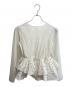 Lily Brown (リリーブラウン) ベロアペプラムフリルトップス ホワイト サイズ:SIZE Free：8000円