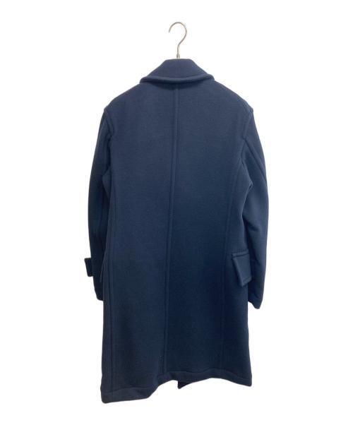TAKAHIROMIYASHITA TheSoloIst.（タカヒロミヤシタ ザソロイスト）TAKAHIROMIYASHITA TheSoloIst. 「right - left pencil silhouette double breasted peacoat．」Pコート ネイビー サイズ:SIZE 44の古着・服飾アイテム