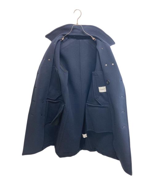 TAKAHIROMIYASHITA TheSoloIst.（タカヒロミヤシタ ザソロイスト）TAKAHIROMIYASHITA TheSoloIst. 「right - left pencil silhouette double breasted peacoat．」Pコート ネイビー サイズ:SIZE 44の古着・服飾アイテム