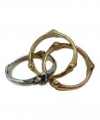 TAKAHIROMIYASHITA TheSoloIst.タカヒロミヤシタ ザソロイスト）の古着「bone shaped trinity ring.」｜silver/pink/yellow