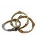 TAKAHIROMIYASHITA TheSoloIst.（タカヒロミヤシタ ザソロイスト）の古着「bone shaped trinity ring.」｜silver/pink/yellow