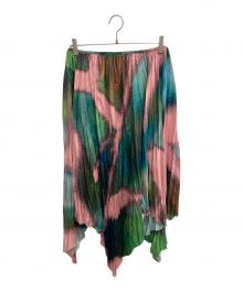 MARQUES'ALMEIDA（マルケスアルメイダ）の古着「レップスカート」｜グリーン×ピンク