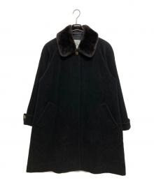 Burberry's（バーバリー）の古着「ファー付きウールコート」｜ブラック
