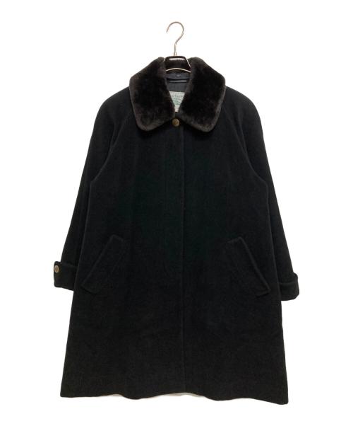 Burberry's（バーバリー）Burberry's (バーバリー) ファー付きウールコート ブラック サイズ:Ｌの古着・服飾アイテム