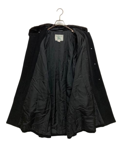 Burberry's（バーバリー）Burberry's (バーバリー) ファー付きウールコート ブラック サイズ:Ｌの古着・服飾アイテム