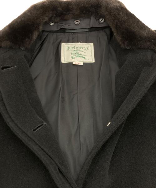 Burberry's（バーバリー）Burberry's (バーバリー) ファー付きウールコート ブラック サイズ:Ｌの古着・服飾アイテム