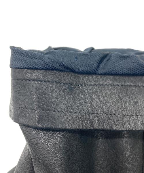 Z Zegna（ジー・ゼニア）Z Zegna (ジー・ゼニア) レザーテーラードジャケット ブラック サイズ:SIZE XXXLの古着・服飾アイテム