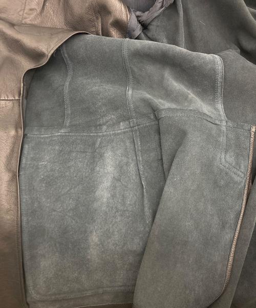 Z Zegna（ジー・ゼニア）Z Zegna (ジー・ゼニア) レザーテーラードジャケット ブラック サイズ:SIZE XXXLの古着・服飾アイテム