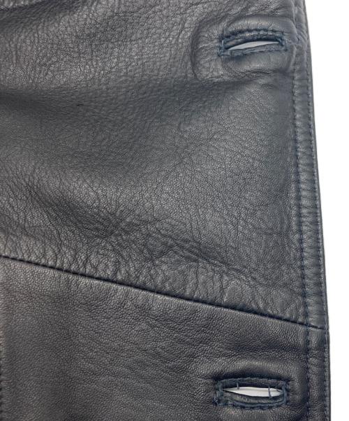 Z Zegna（ジー・ゼニア）Z Zegna (ジー・ゼニア) レザーテーラードジャケット ブラック サイズ:SIZE XXXLの古着・服飾アイテム