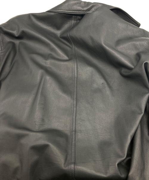 Z Zegna（ジー・ゼニア）Z Zegna (ジー・ゼニア) レザーテーラードジャケット ブラック サイズ:SIZE XXXLの古着・服飾アイテム