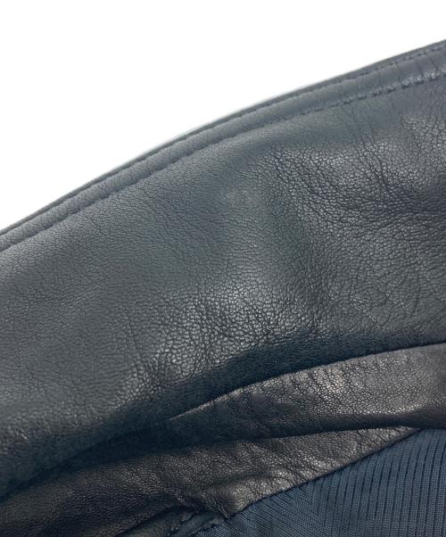 Z Zegna（ジー・ゼニア）Z Zegna (ジー・ゼニア) レザーテーラードジャケット ブラック サイズ:SIZE XXXLの古着・服飾アイテム