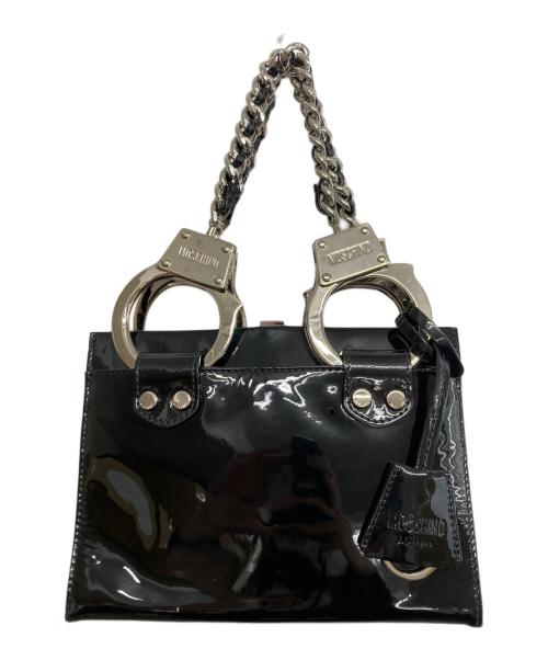 MOSCHINO（モスキーノ）MOSCHINO (モスキーノ) ハンドカフハンドルパテントハンドバッグ ブラック サイズ:実寸サイズをご参照下さい。の古着・服飾アイテム