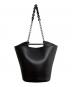 BALENCIAGA (バレンシアガ) チェーンショルダーバケットバッグ ブラック：36000円