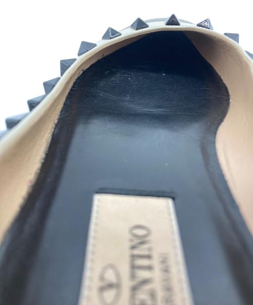 VALENTINO（ヴァレンティノ）VALENTINO (ヴァレンティノ) スタッズフラットパンプス カーキ サイズ:SIZE 37の古着・服飾アイテム