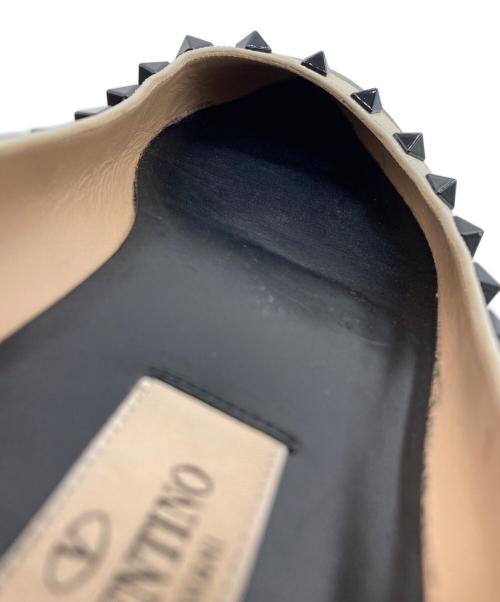 VALENTINO（ヴァレンティノ）VALENTINO (ヴァレンティノ) スタッズフラットパンプス カーキ サイズ:SIZE 37の古着・服飾アイテム