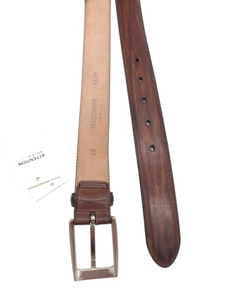 MAGNANNI（マグナーニ）MAGNANNI (マグナーニ) レザーベルト ブラウン サイズ:40 未使用品の古着・服飾アイテム