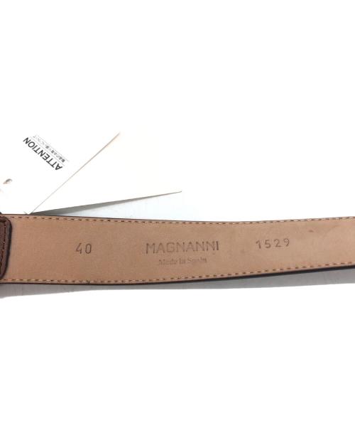 MAGNANNI（マグナーニ）MAGNANNI (マグナーニ) レザーベルト ブラウン サイズ:40 未使用品の古着・服飾アイテム