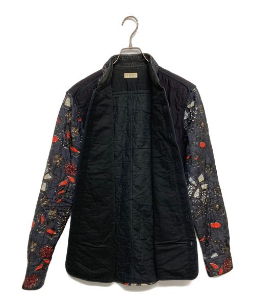 DRIES VAN NOTEN（ドリスヴァンノッテン）DRIES VAN NOTEN (ドリスヴァンノッテン) キルティングフローラルシャツジャケット ネイビー サイズ:SIZE 48の古着・服飾アイテム