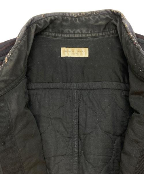DRIES VAN NOTEN（ドリスヴァンノッテン）DRIES VAN NOTEN (ドリスヴァンノッテン) キルティングフローラルシャツジャケット ネイビー サイズ:SIZE 48の古着・服飾アイテム