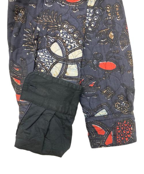 DRIES VAN NOTEN（ドリスヴァンノッテン）DRIES VAN NOTEN (ドリスヴァンノッテン) キルティングフローラルシャツジャケット ネイビー サイズ:SIZE 48の古着・服飾アイテム