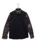 DRIES VAN NOTEN（ドリスヴァンノッテン）の古着「キルティングフローラルシャツジャケット」｜ネイビー