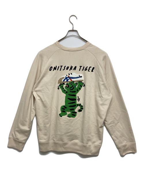Onitsuka Tiger（オニツカタイガー）Onitsuka Tiger (オニツカタイガー) トラ刺繍スウェット ベージュ サイズ:SIZE Lの古着・服飾アイテム