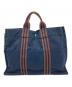 HERMES (エルメス) フールトゥMM トートバッグ ネイビー×ブラウン：10000円
