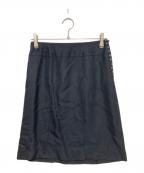 LOUIS VUITTONルイ ヴィトン）の古着「レーヨン シルク ロゴ スカート」｜ブラック