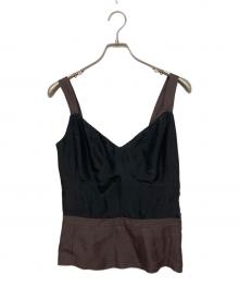 LOUIS VUITTON（ルイ ヴィトン）の古着「シルク混 キャミソール」｜ブラック×ブラウン