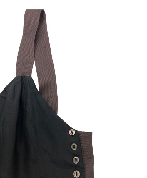 LOUIS VUITTON（ルイ ヴィトン）LOUIS VUITTON (ルイ ヴィトン) シルク混 キャミソール ブラック×ブラウン サイズ:SIZE 36の古着・服飾アイテム