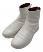 Gianvito Rossiジャンヴィト ロッシ）の古着「ジップアップ  レザー ショートブーツ」｜ホワイト