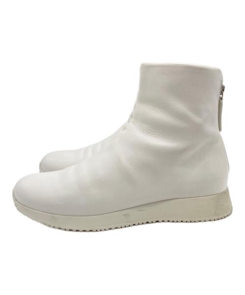 Gianvito Rossi（ジャンヴィト ロッシ）Gianvito Rossi (ジャンヴィト ロッシ) ジップアップ  レザー ショートブーツ ホワイト サイズ:SIZE 41の古着・服飾アイテム