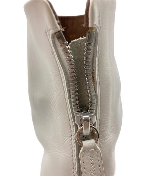 Gianvito Rossi（ジャンヴィト ロッシ）Gianvito Rossi (ジャンヴィト ロッシ) ジップアップ  レザー ショートブーツ ホワイト サイズ:SIZE 41の古着・服飾アイテム