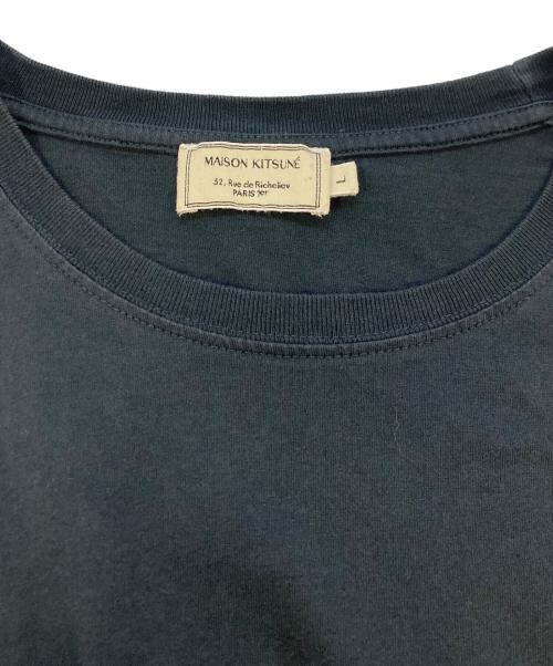 maison kitsune（メゾンキツネ）maison kitsune (メゾンキツネ) ダブルフォックスヘッド Tシャツ ブラック サイズ:SIZE Lの古着・服飾アイテム