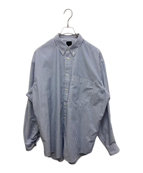 DAIWA PIER39（ダイワ ピア39）DAIWA PIER39 (ダイワ ピア39) TECH BUTTON DOWN SHIRT L/S STRIPE ホワイト×ブルー サイズ:SIZE Lの古着・服飾アイテム