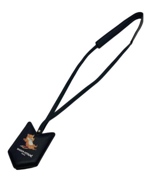 maison kitsune（メゾンキツネ）maison kitsune (メゾンキツネ) KEY HOLDER CHILLAX FOX ブラックの古着・服飾アイテム