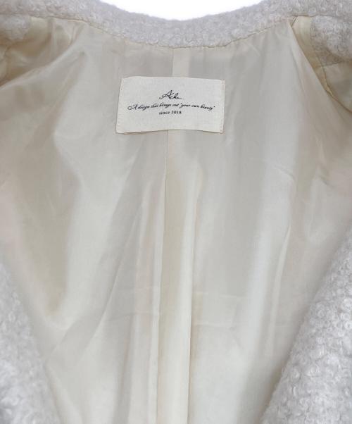 Acka.（エーシーケーエー）Acka. (エーシーケーエー) ボア ダッフルコート ホワイト サイズ:SIZE01の古着・服飾アイテム