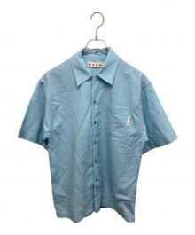 MARNI（マルニ）の古着「ウールトロピカルオープンカラーS/Sシャツ」｜ブルー