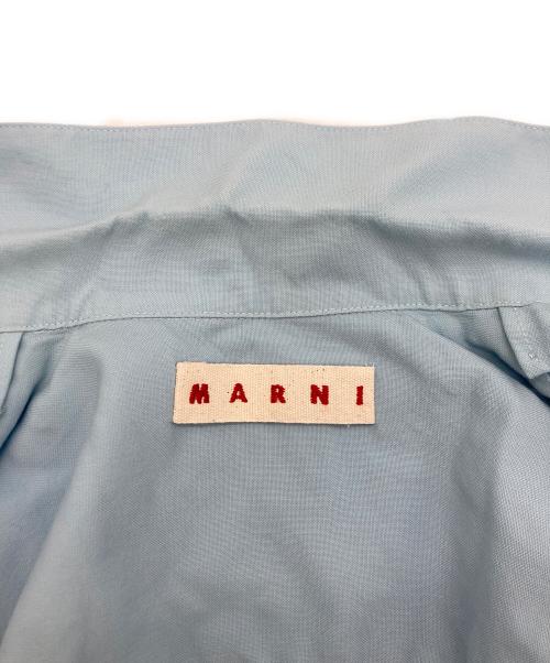 MARNI（マルニ）MARNI (マルニ) ウールトロピカルオープンカラーS/Sシャツ ブルー サイズ:SIZE46の古着・服飾アイテム