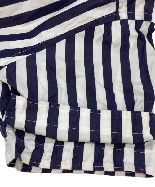 I am dork（アイアムドーク）I am dork (アイアムドーク) ストライプシャツ ホワイト×ネイビー サイズ:実寸サイズをご参照下さい。の古着・服飾アイテム