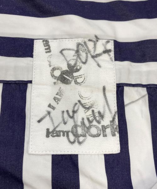 I am dork（アイアムドーク）I am dork (アイアムドーク) ストライプシャツ ホワイト×ネイビー サイズ:実寸サイズをご参照下さい。の古着・服飾アイテム